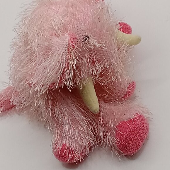 TY PUNKIES Collection Pipsqueak PINK Shaggy ELEPHANT Stuffed Animal 9” - Picture 5 of 7